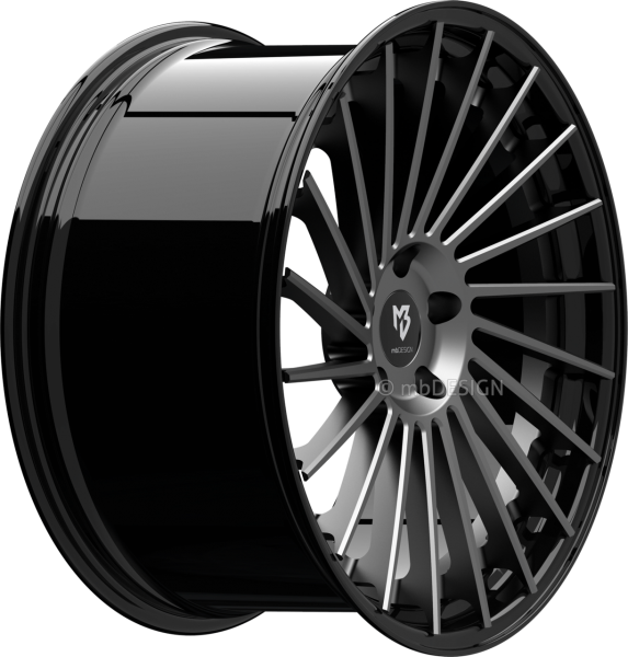 mbDESIGN VR3.2 DC - 10,5x20 ET33 - 5x112 - Mattgrau/Glanzschwarz