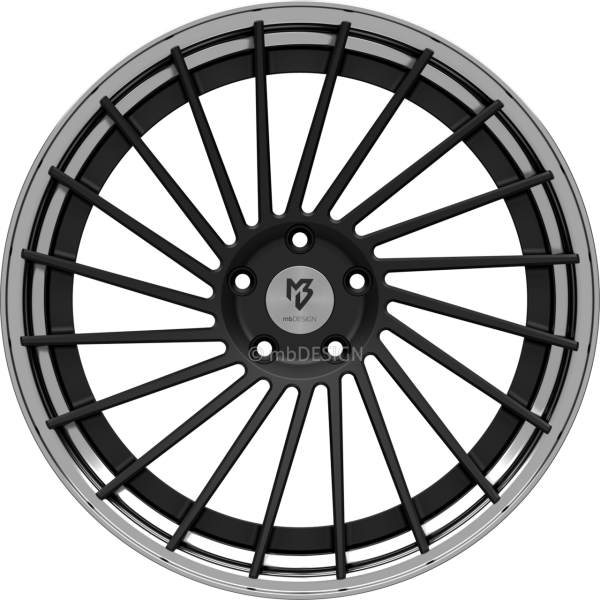 mbDESIGN VR3.2 DC - 10,5x20 ET45 - 5x112 - Schwarz stumpfmatt/Glanzschwarz poliert