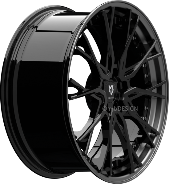 mbDESIGN KV3.2 - 9x21 ET35 - 5x112 - Glanzschwarz/Mattgrau