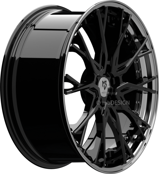 mbDESIGN KV3.2 - 9x21 ET35 - 5x112 - Glanzschwarz/Glanzschwarz poliert