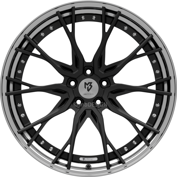 mbDESIGN KV3.2 DC - 10,5x21 ET40 - 5x120 - Schwarz stumpfmatt/Glanzschwarz poliert