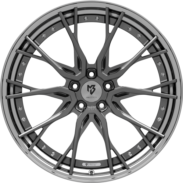 mbDESIGN KV3.2 - 9x21 ET35 - 5x112 - Mattgrau/Glanzschwarz poliert