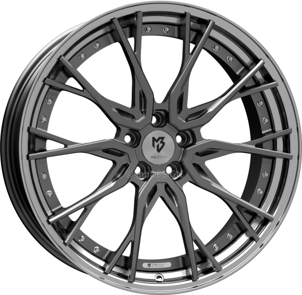 mbDESIGN KV3.2 - 9x21 ET35 - 5x112 - Mattgrau/Glanzschwarz poliert