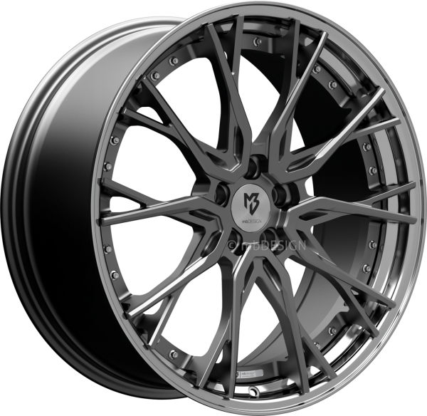 mbDESIGN KV3.2 - 9x21 ET35 - 5x112 - Mattgrau/Glanzschwarz poliert
