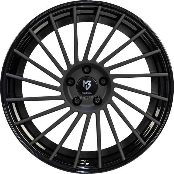 mbDESIGN VR3.2 - 9x21 ET35 - 5x112 - Schwarz stumpfmatt/Glanzschwarz