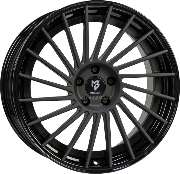 mbDESIGN VR3.2 - 9x21 ET35 - 5x112 - Schwarz stumpfmatt/Glanzschwarz