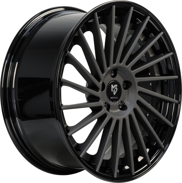 mbDESIGN VR3.2 - 9x21 ET35 - 5x112 - Schwarz stumpfmatt/Glanzschwarz