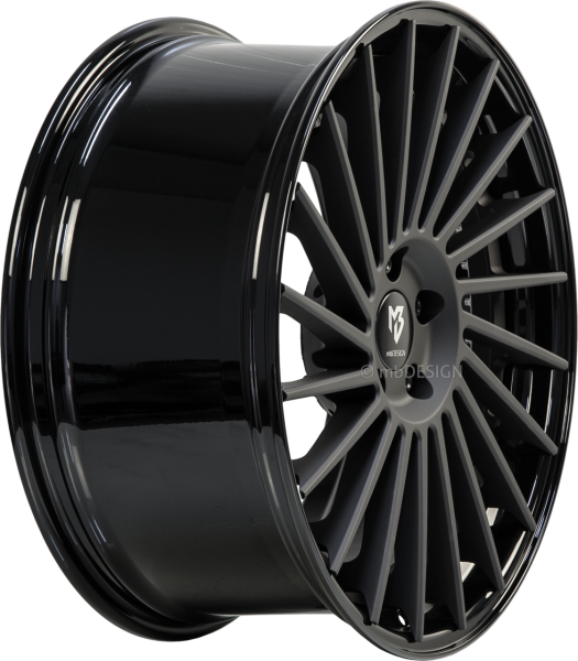 mbDESIGN VR3.2 - 9x21 ET35 - 5x112 - Schwarz stumpfmatt/Glanzschwarz