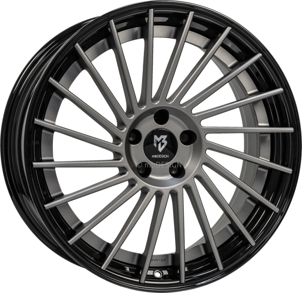 mbDESIGN VR3.2 - 9x20 ET25 - 5x112 - Mattgrau/Glanzschwarz