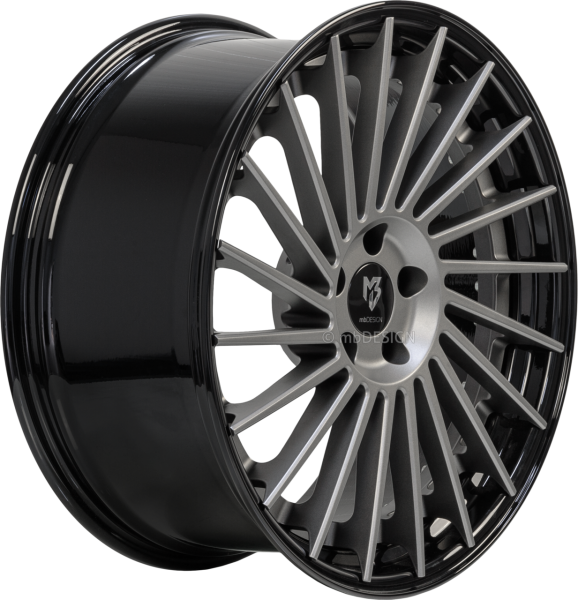 mbDESIGN VR3.2 - 9x20 ET25 - 5x112 - Mattgrau/Glanzschwarz