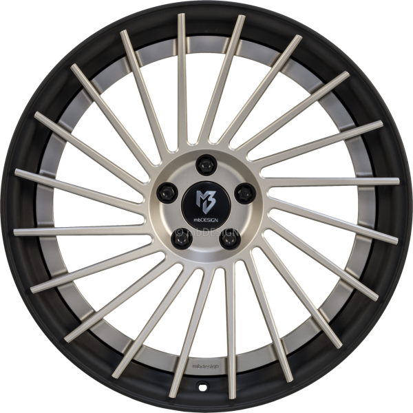 mbDESIGN VR3.2 - 9x20 ET25 - 5x112 - Champagner matt/Schwarz stumpfmatt