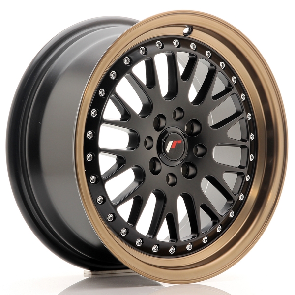JR Wheels JR10 16x7 ET30 4x100+108 Matt Black Anodized Bronze Lip