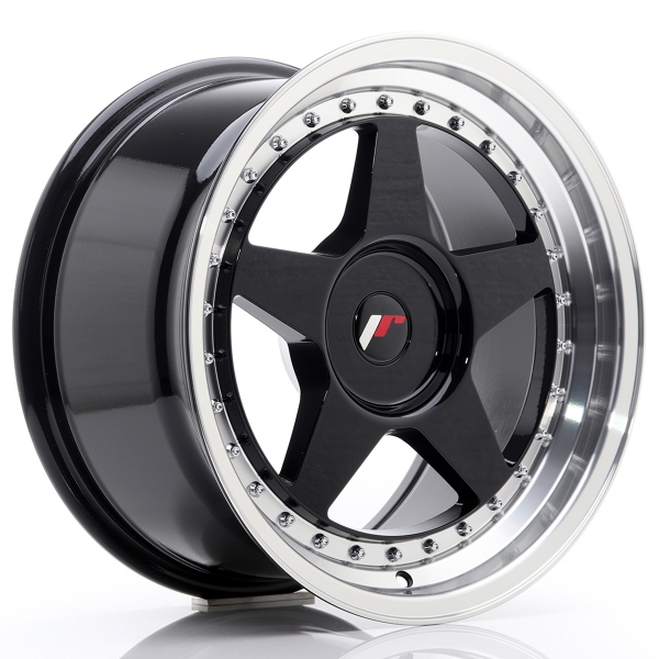 JR Wheels JR6 17x9 ET20-35 Gloss Black Machined