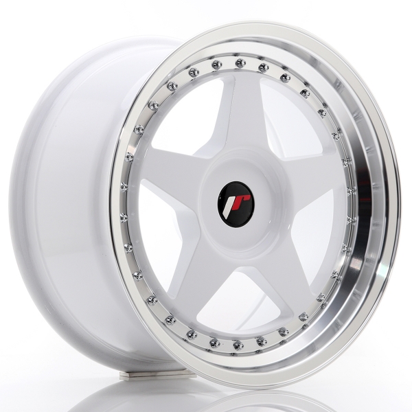 JR Wheels JR6 17x9 ET20-35 White Machined Lip